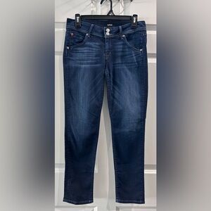Hudson Collin Skinny Crop Jeans Women Sz 28 Low Rise Stretch Flap Pockets Denim